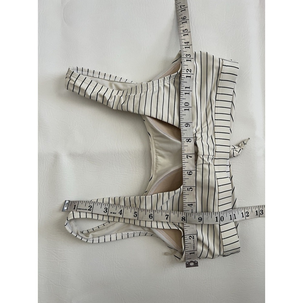 Calia By Carrie Underwood Small White Black Striped Swim Top Paded Beach Vacay - Picture 5 of 5